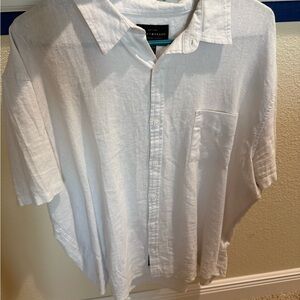 Lucky Brand Men's Casual White Button-Down Shirt